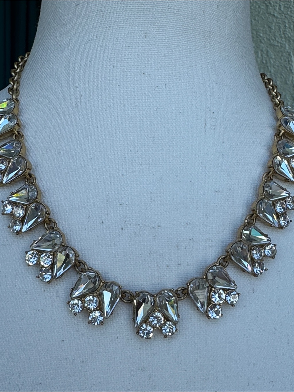 J Crew adjustable length rhinestone necklace